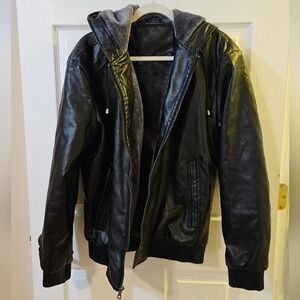 Men's Faux Leather Jacket Size Large